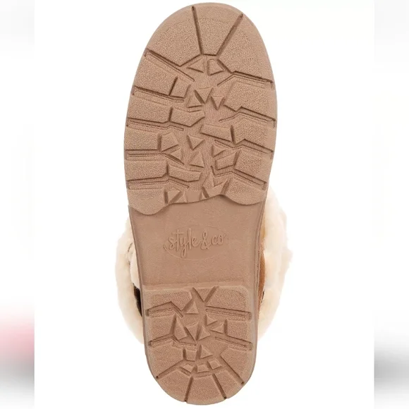 Style & Co Witty Cold-Weather Boots Tan -7 - Picture 4 of 8